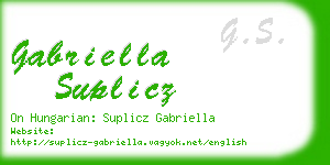 gabriella suplicz business card